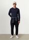 Men&rsquo;s Blue Long-Sleeve Crew-Neck T-shirt in 100% Organic Cotton_1