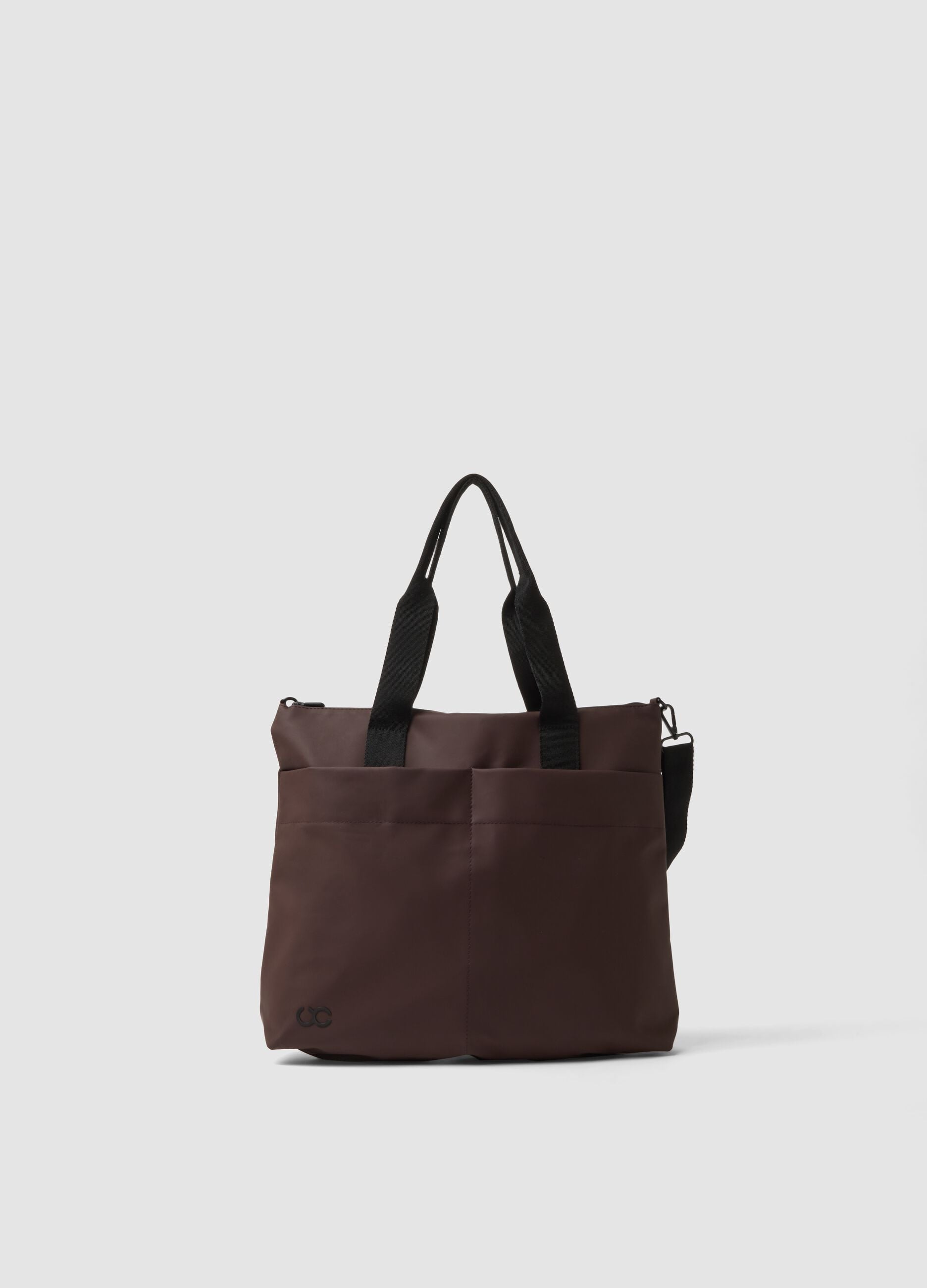 Brown Handbag with Removable Shoulder Strap