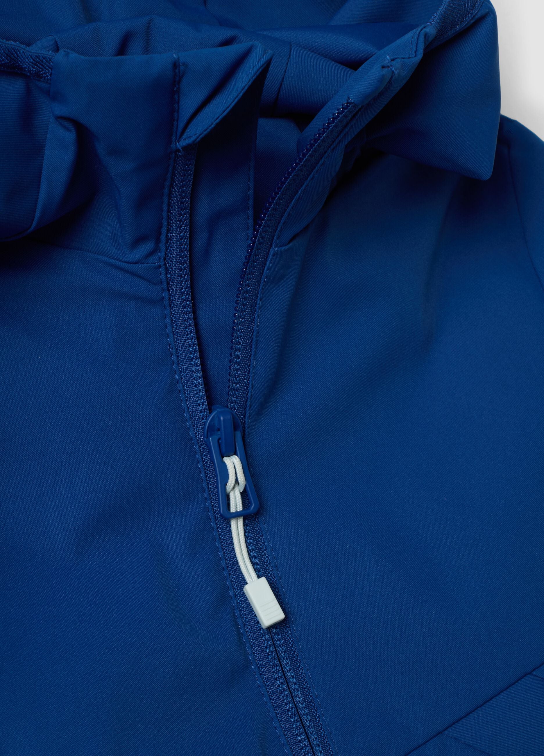 Blue hooded zip-up jacket, regular fit, for boys