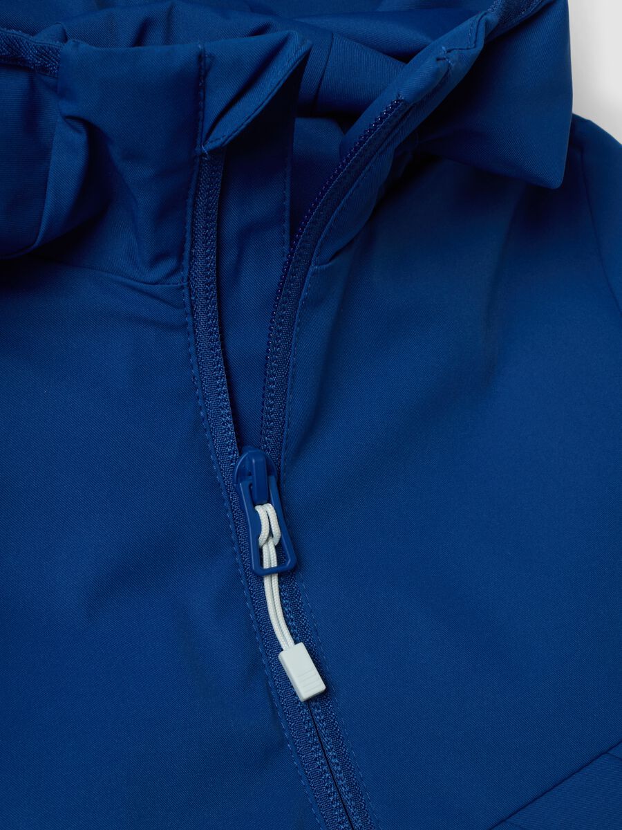 Giacca blu con cappuccio e zip regular fit per bimbo_3