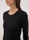Black stretch organic cotton crew-neck top_2