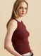 Fitted red viscose blend tank top_2