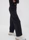 Black cotton culotte cargo trousers for girls_2