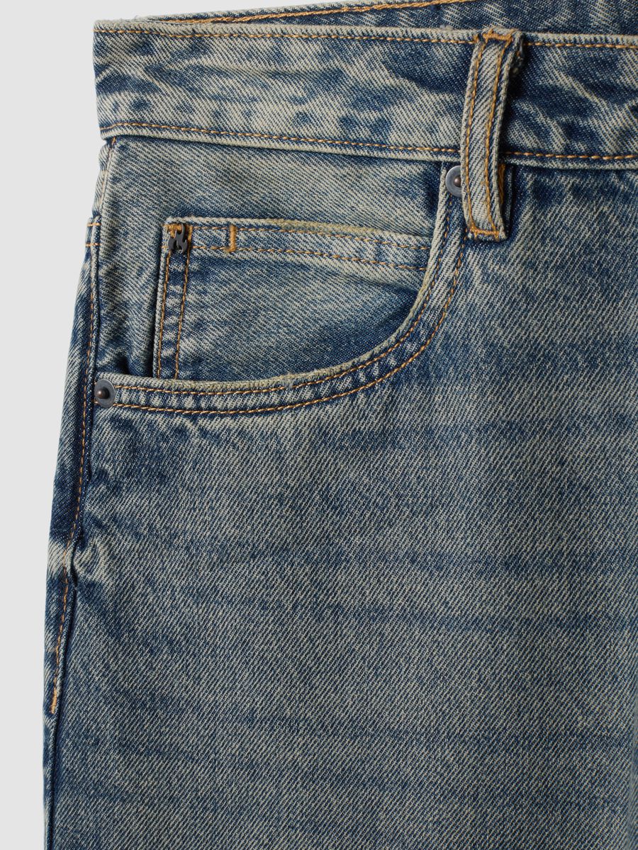 Jeans denim in puro cotone baggy fit_1