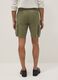 Green regular-fit pure cotton cargo shorts_2