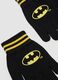 Black Batman print gloves for boys_1