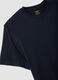 Short sleeve pure cotton blue regular fit T-shirt_5