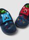 Blue slippers with embroidered monsters_1