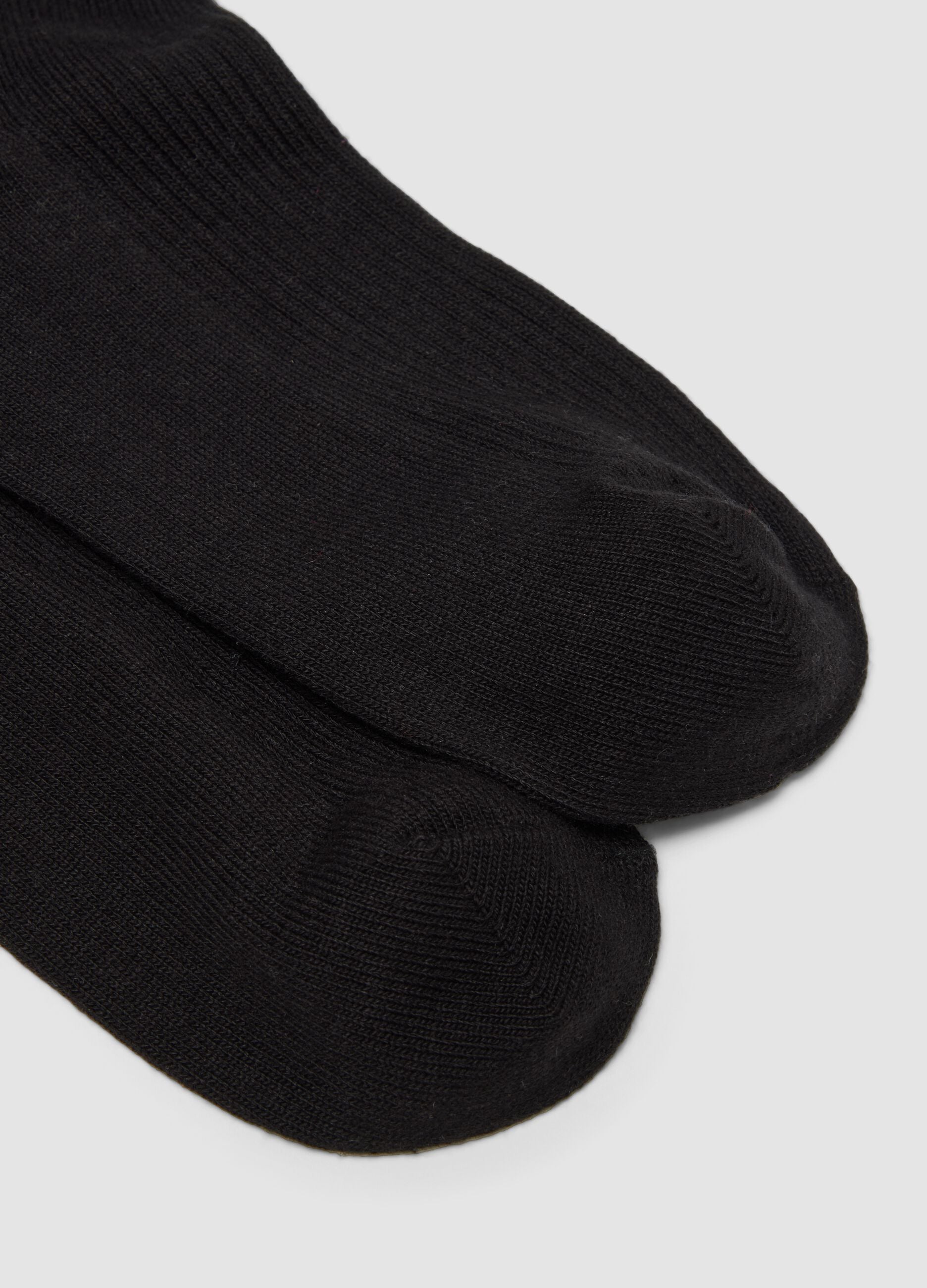 Black ankle socks in stretch cotton