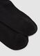 Black ankle socks in stretch cotton_1