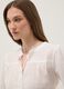 White pure cotton tie-front shirt, regular fit_2