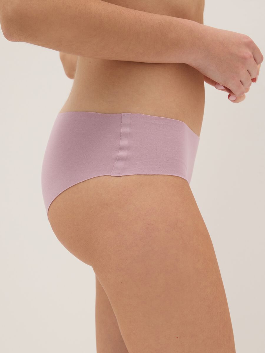 Pink Cotton-Stretch Regular Fit Brief_3
