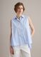 Sleeveless light-blue pure cotton shirt_3