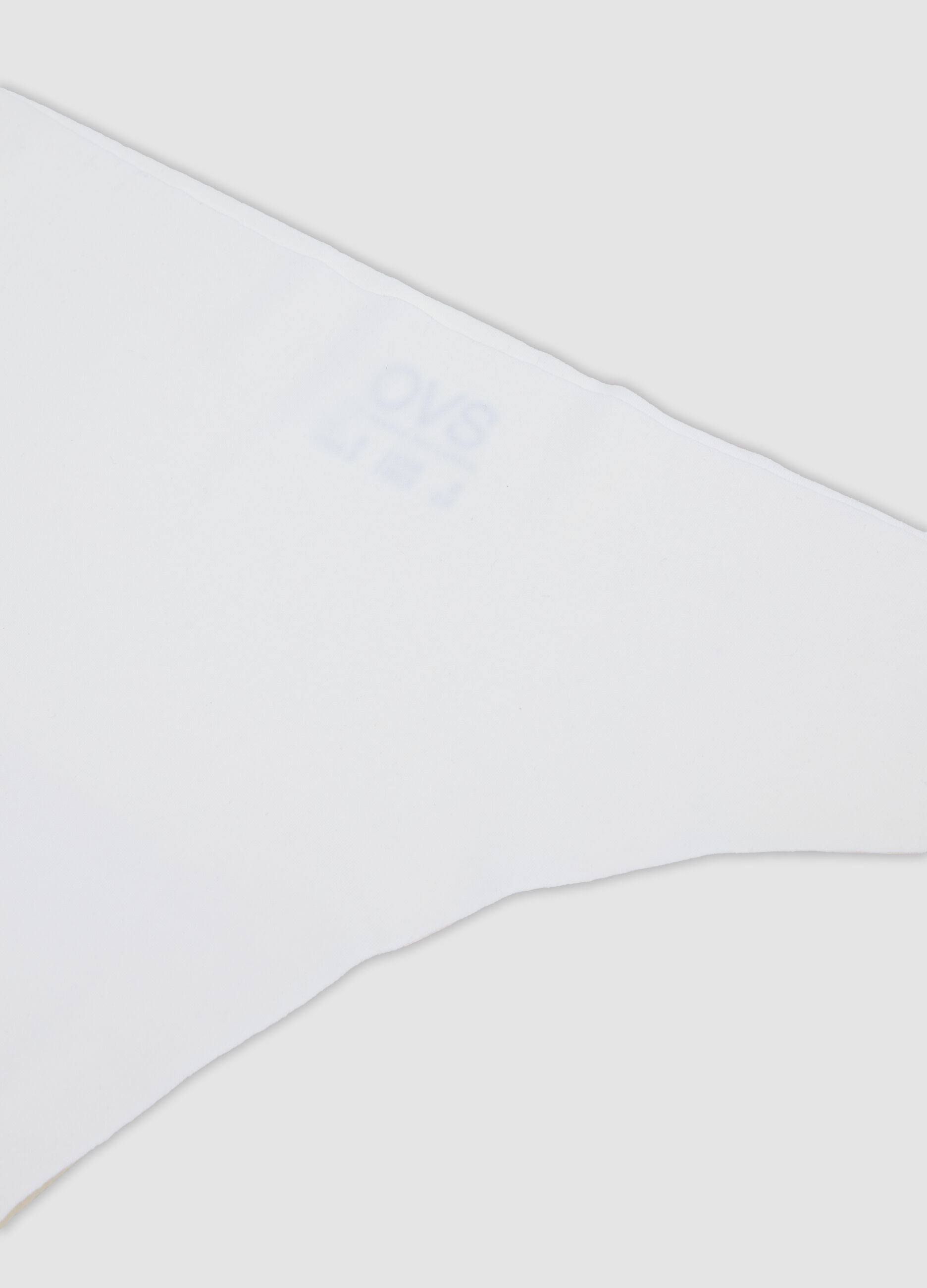 White cotton blend slip with regular fit