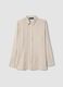 Multicoloured striped linen blend shirt with regular fit_4