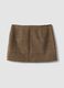 Brown wool-blend check mini skirt_2