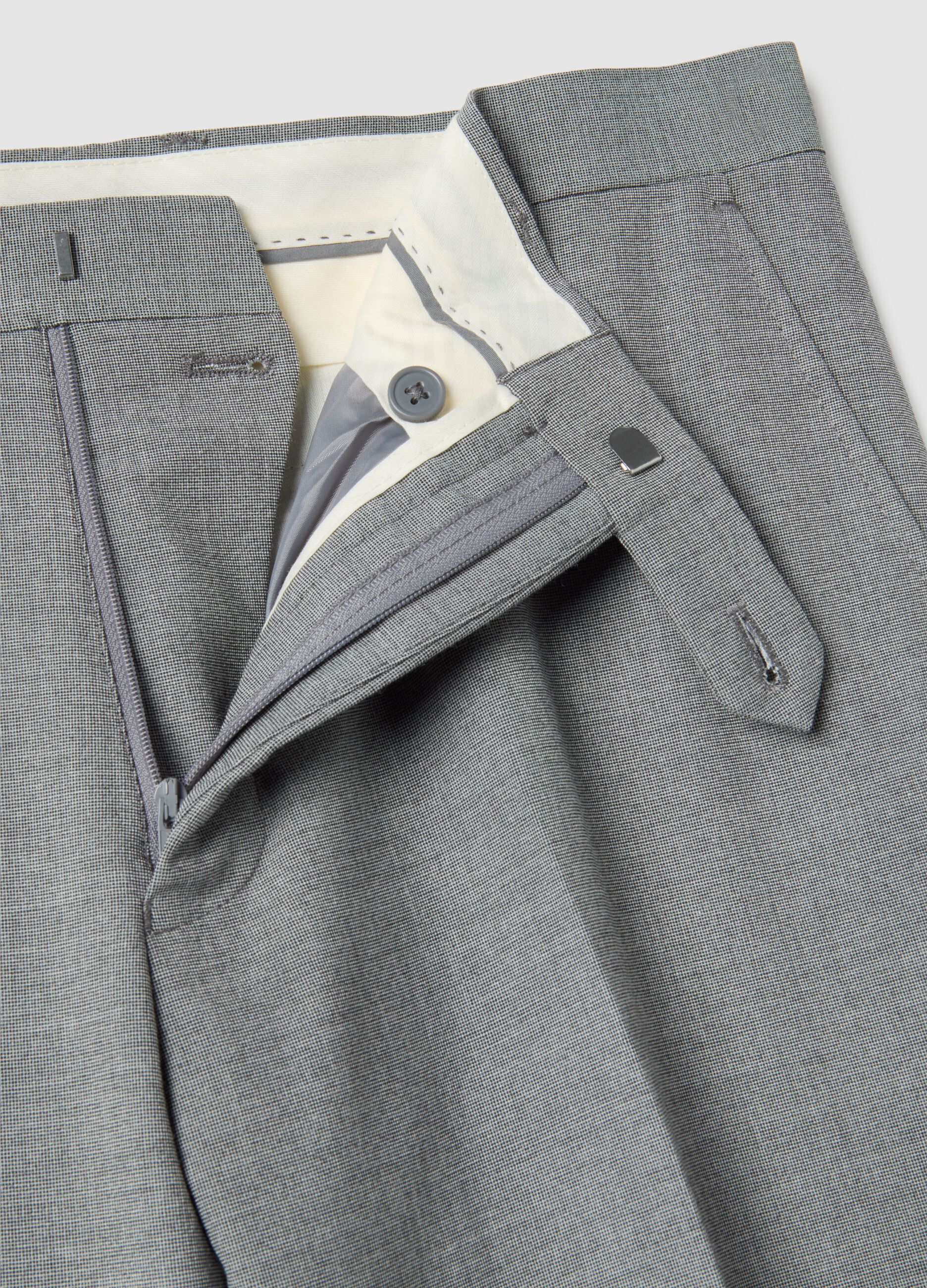Grey Slim Fit Trousers