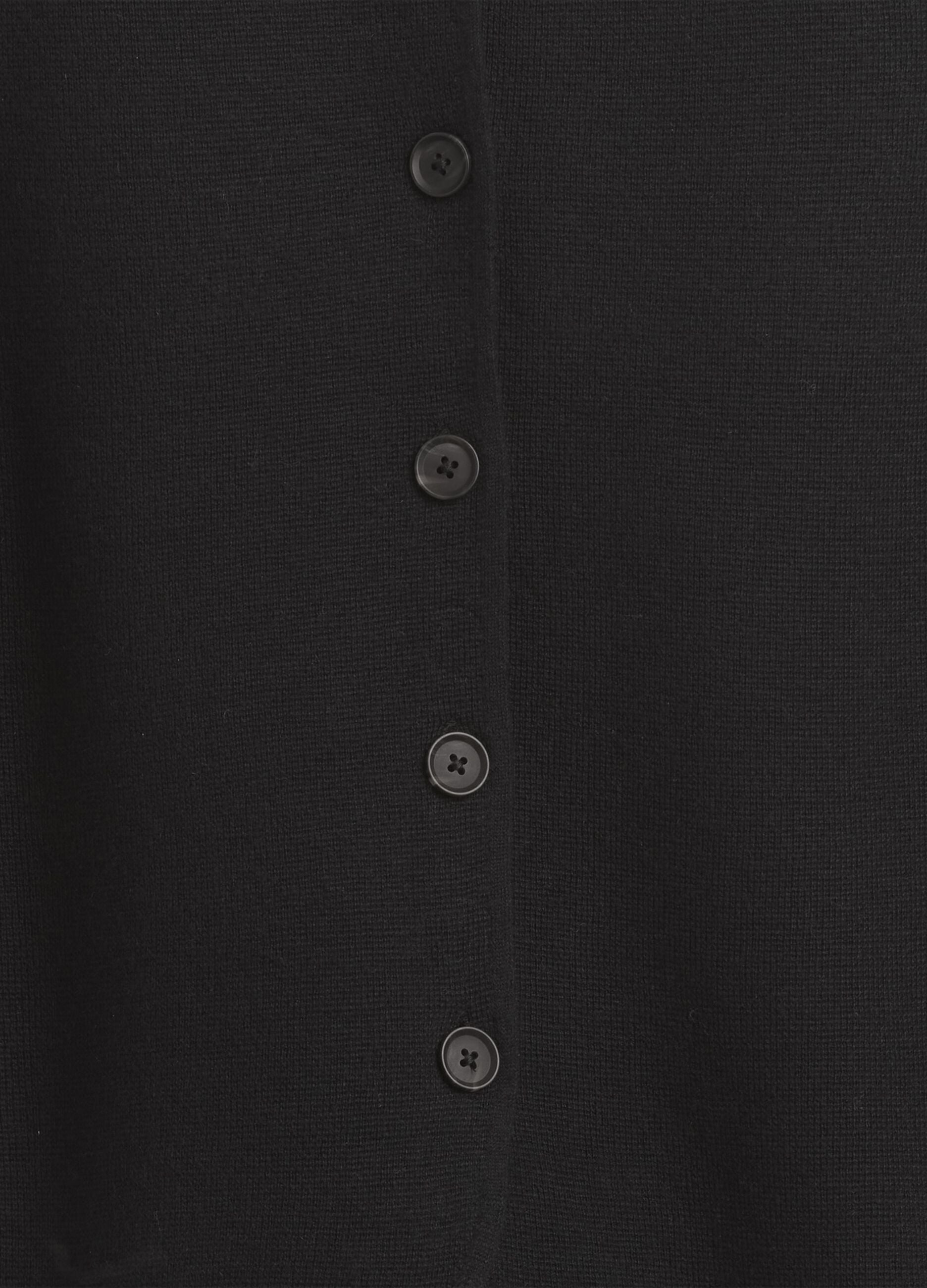 Black cotton blend waistcoat