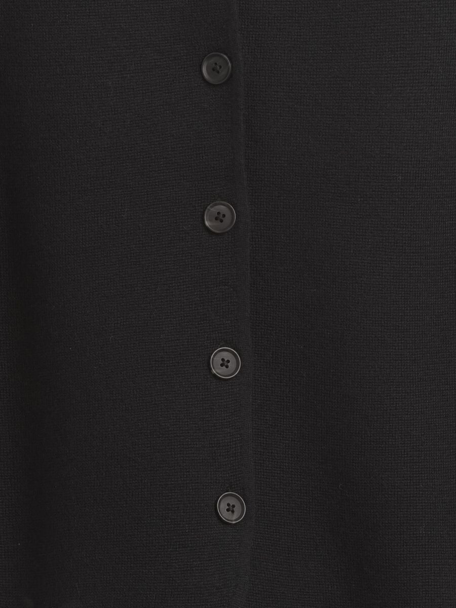 Black cotton blend waistcoat_5