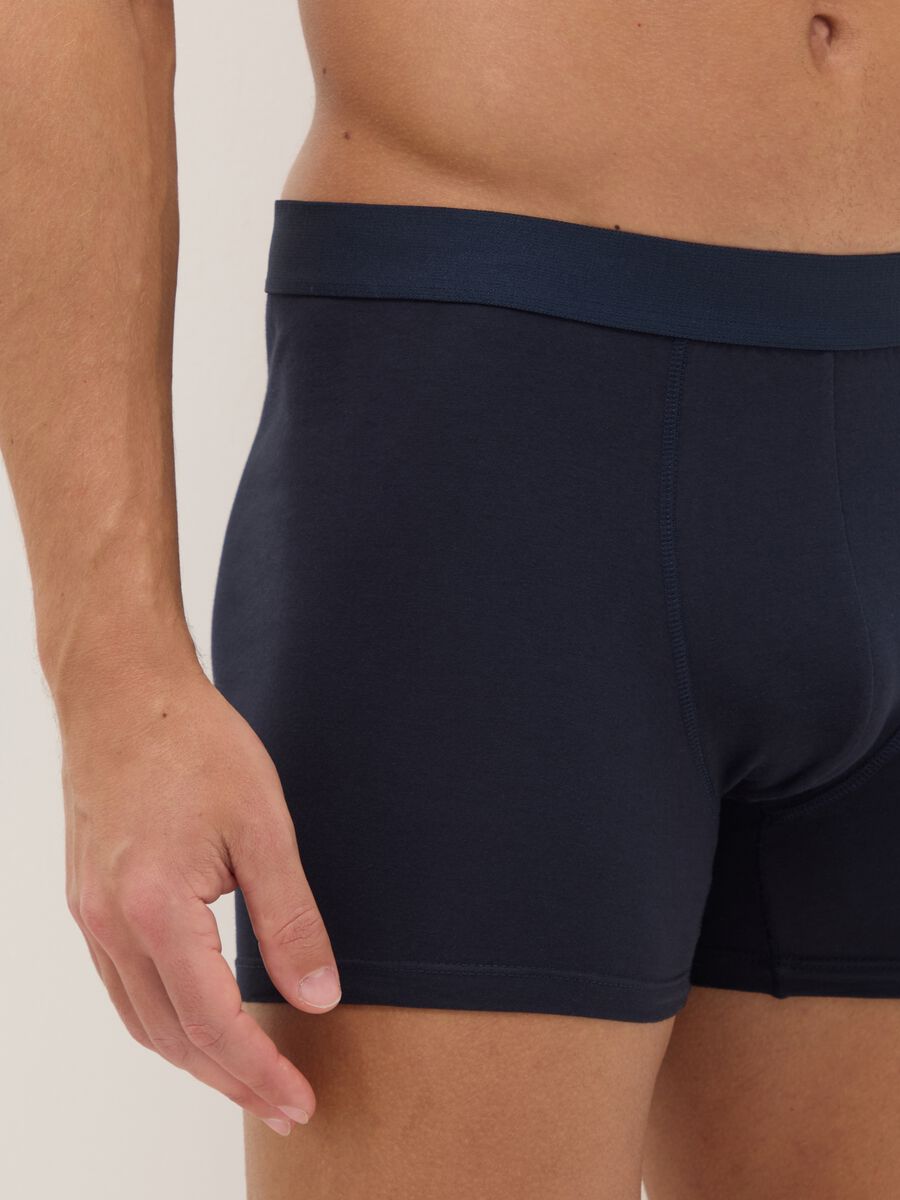 3-pack blue midi boxers in stretch organic cotton, regular fit_3