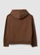 Brown cotton-blend hoodie with a regular fit_6