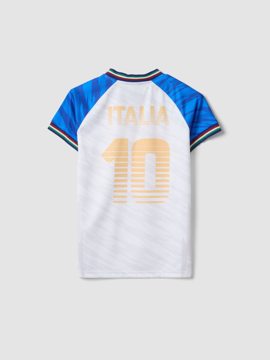 Kids&rsquo; Italy White and Sky-Blue Oversized Fit T-shirt_4