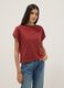 Red cotton-linen blend short-sleeve T-shirt, regular fit_0
