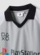 Grey PlayStation V-neck short-sleeve T-shirt_1