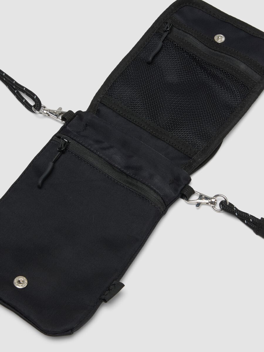 Borsa a tracolla nera con cordino regolabile_2