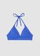 Blue stretch bikini top with adjustable tie straps_4