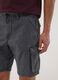 Grey stretch cotton cargo shorts_3
