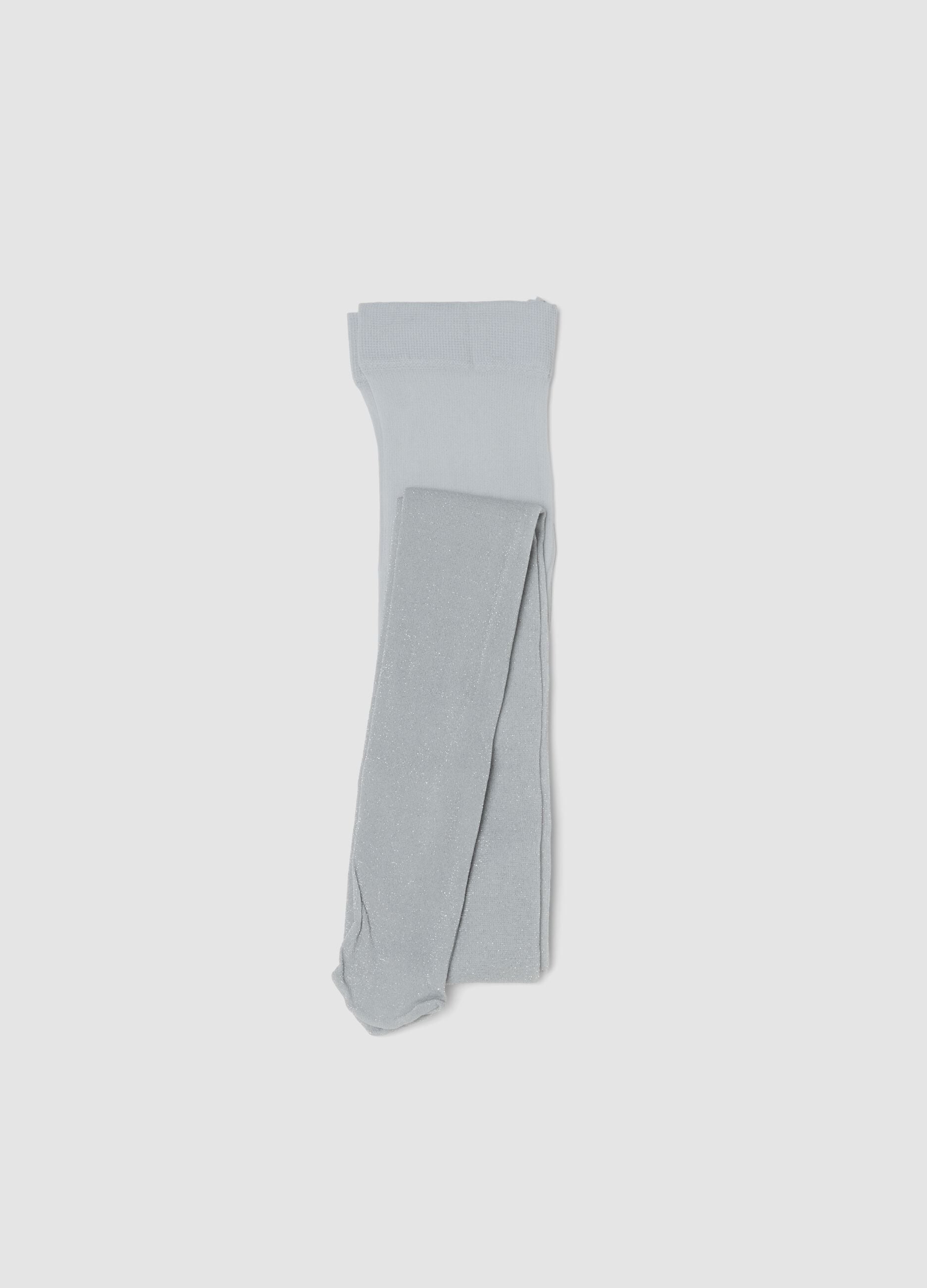 Collant grigi in tessuto elasticizzato