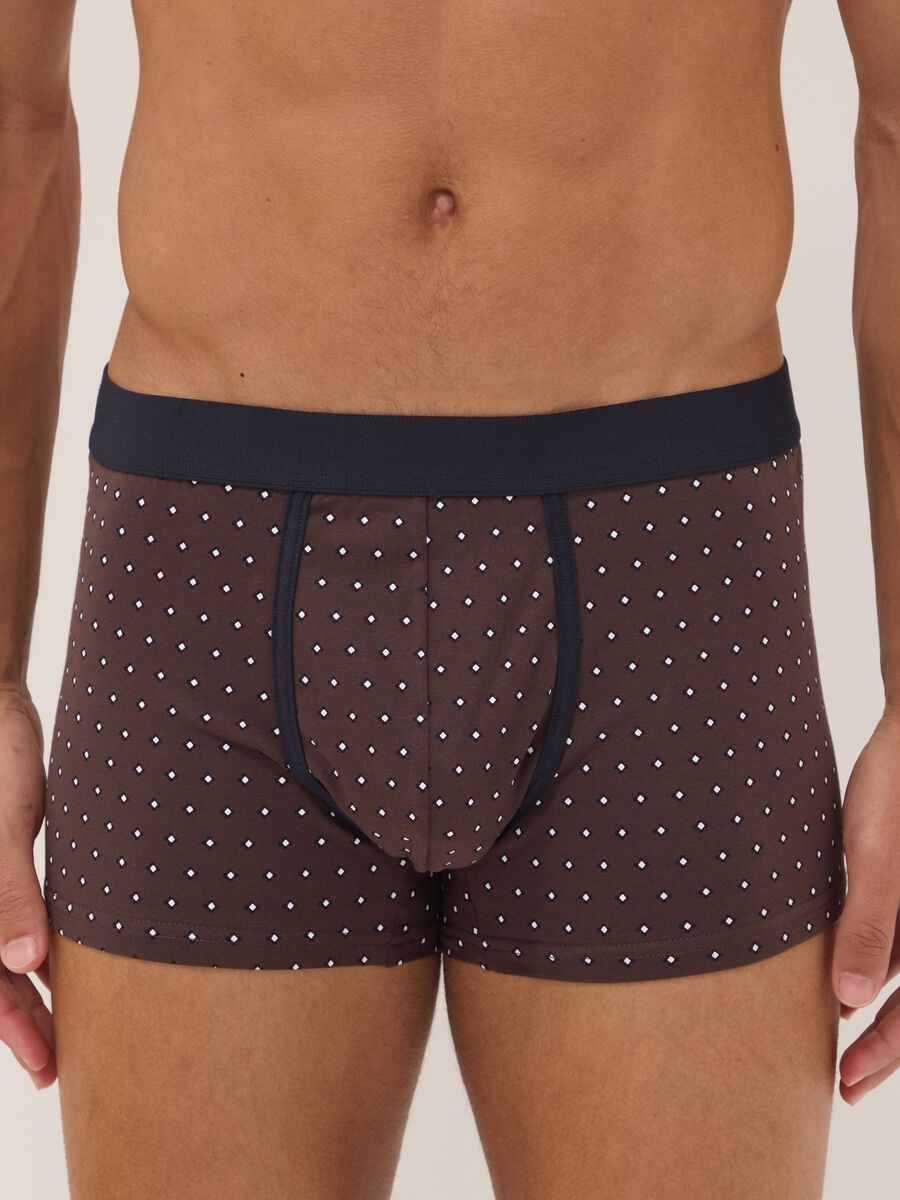 3-pack of brown stretch organic cotton polka-dot boxers_1