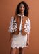 Brown linen and lyocell-blend gilet with applied embroidery_3