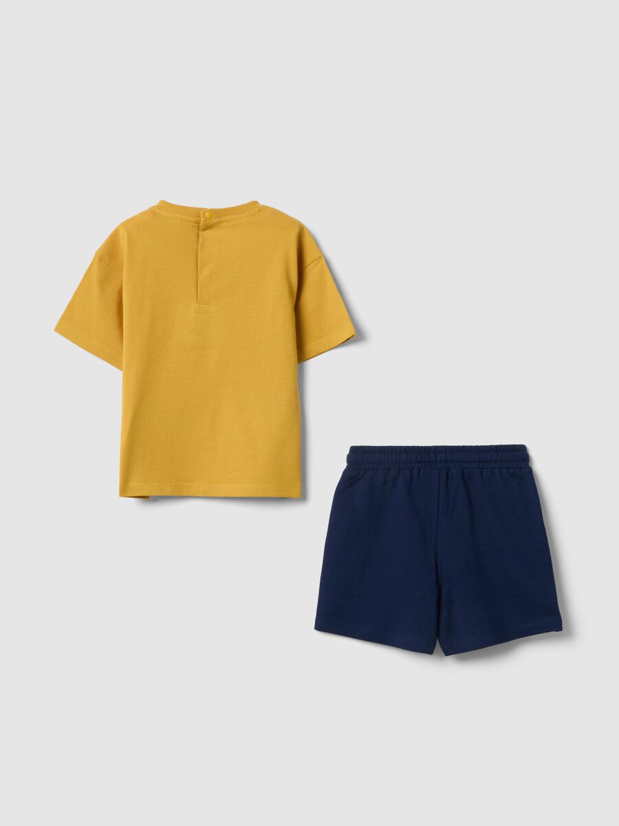 Set maglia pantaloncino in puro cotone multicolor da bimbo Disney_1
