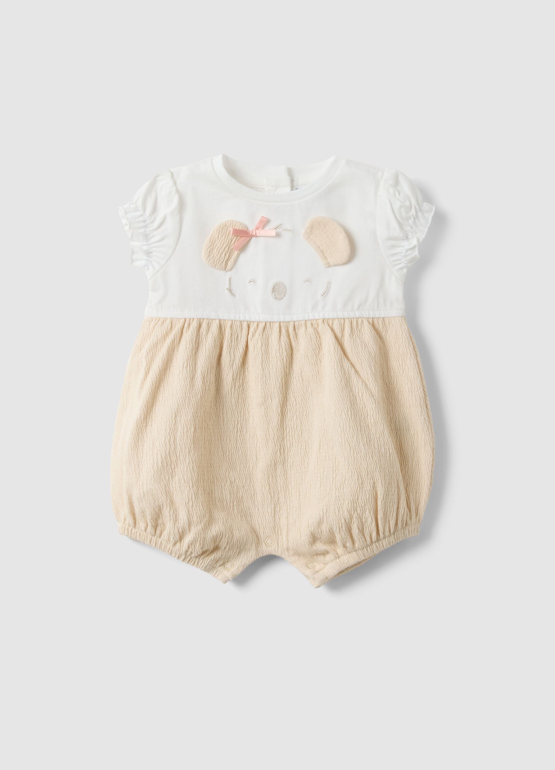Newborn pure cotton multicolour bodysuit with embroidery