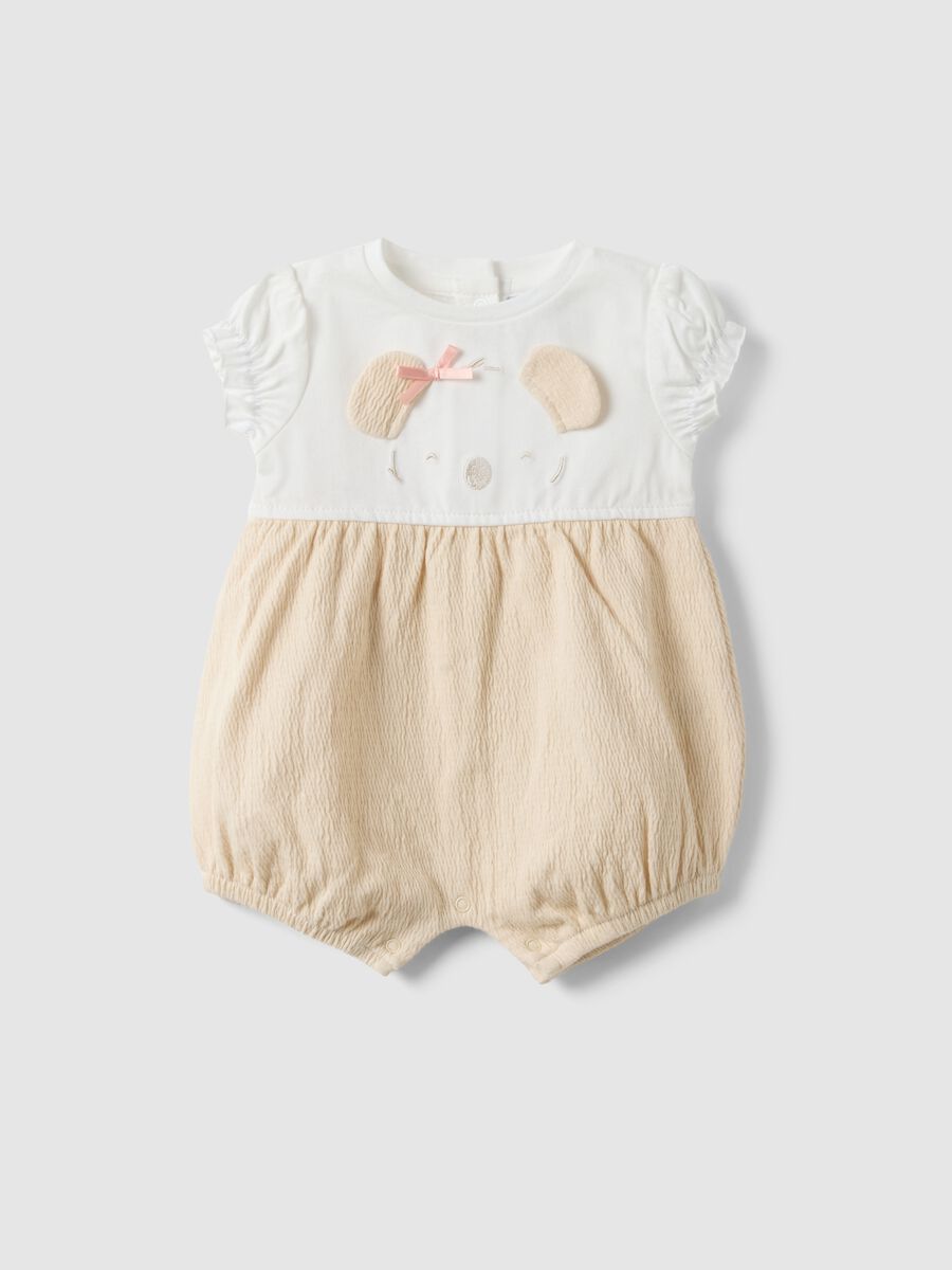 Newborn pure cotton multicolour bodysuit with embroidery_0