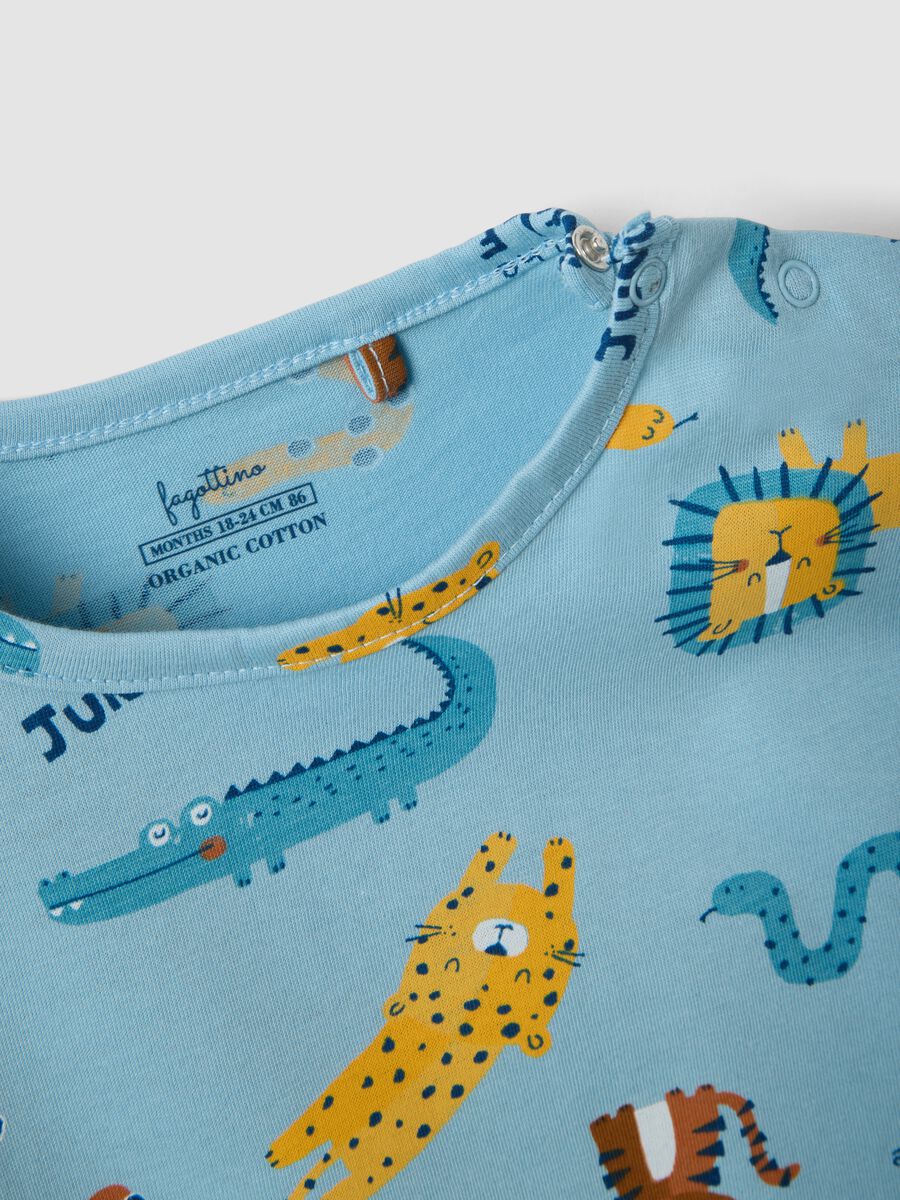 Multi-colored pure cotton baby rompers two-pack with prints_2