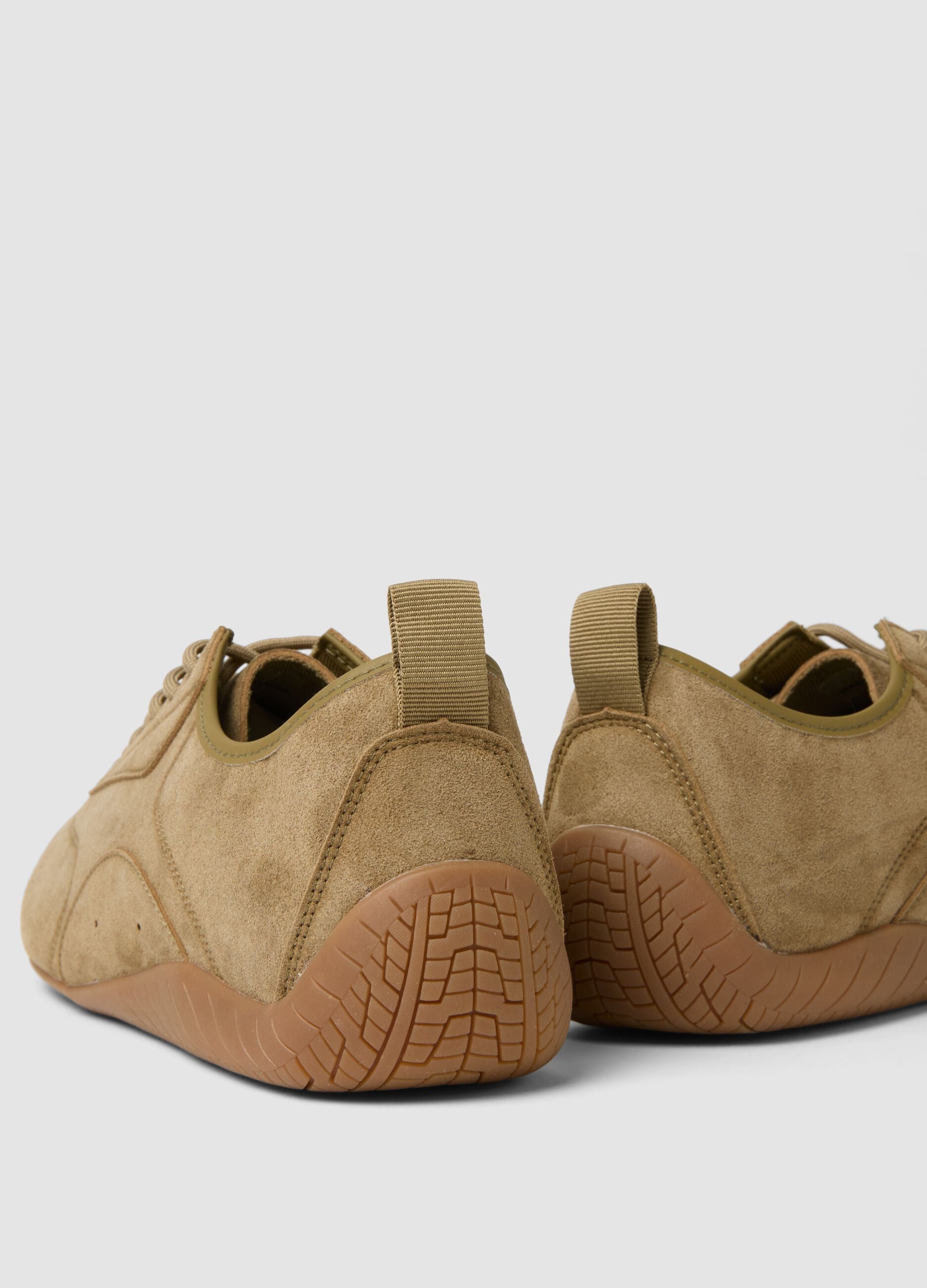 Beige genuine leather regular fit shoes