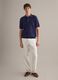 White pure linen chino trousers, regular fit_0