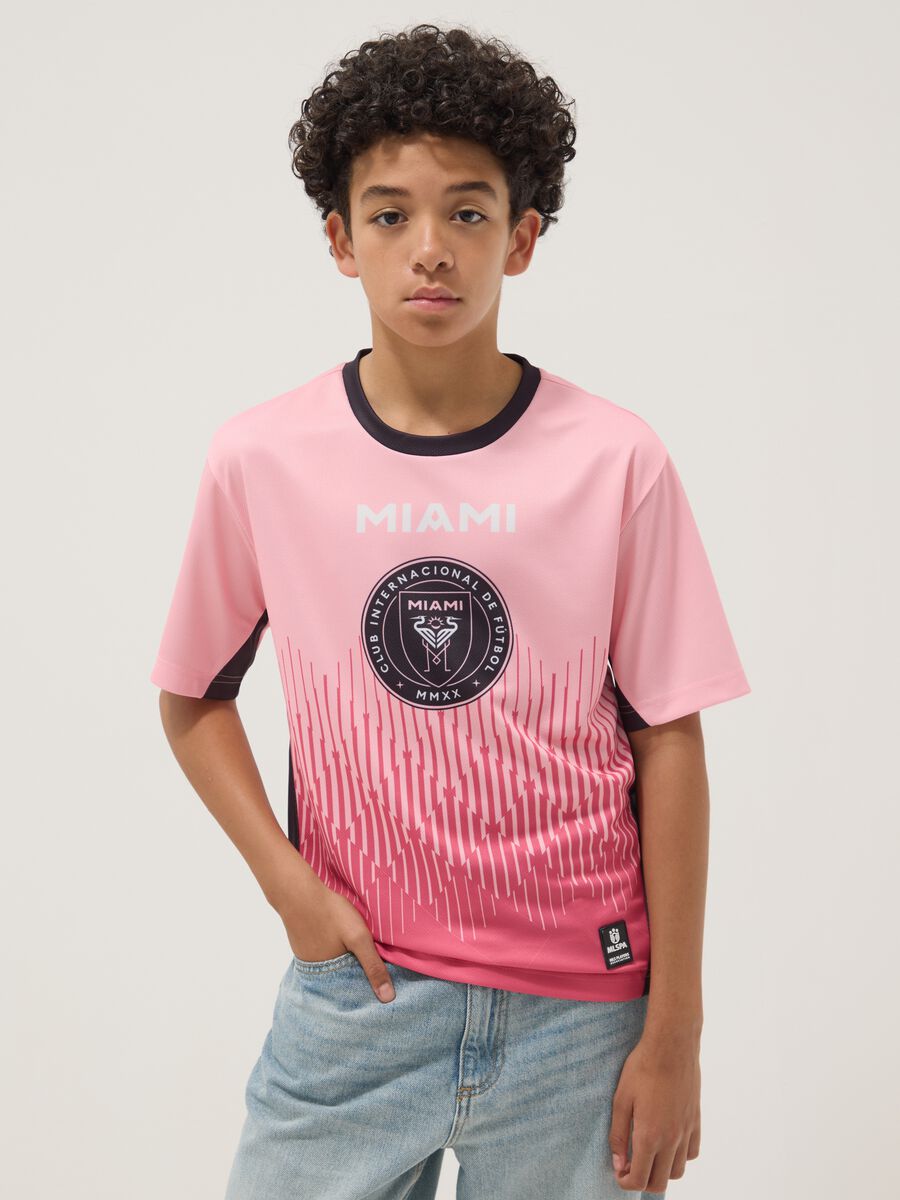 T-shirt rosa a maniche corte con stampa grafica regular fit_1