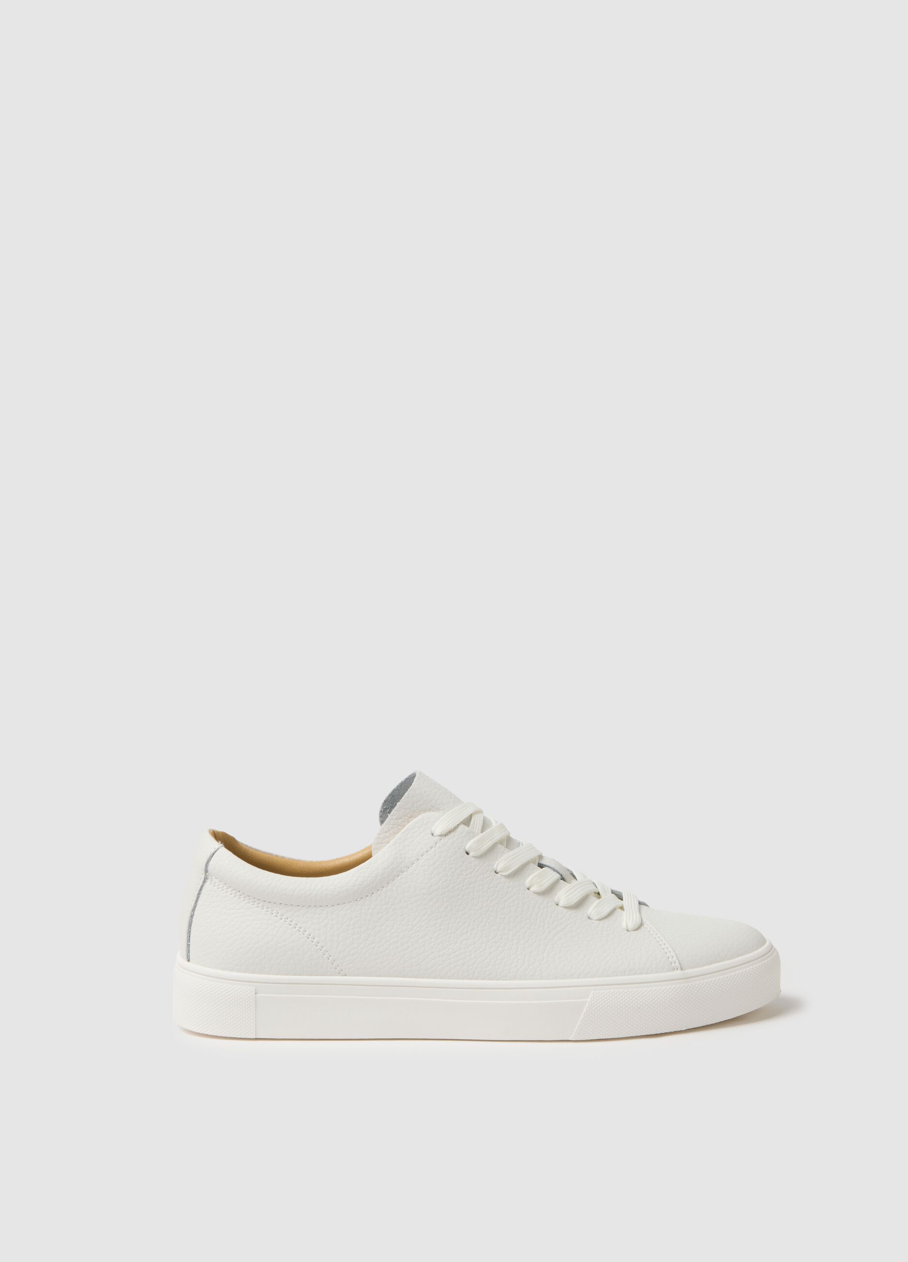 White genuine leather sneakers