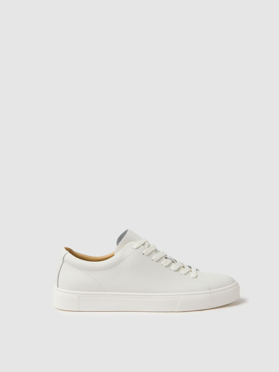 Sneakers in vera pelle bianche_0