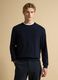 Blue crew-neck jumper in a cotton and cashmere blend, regular fit_2