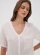 Pink polka-dot pure viscose nightshirt with V-neck_1