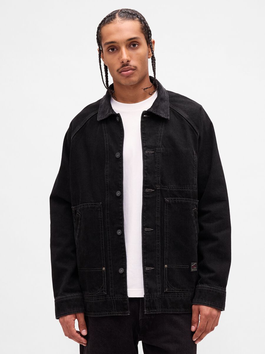 Black cotton jacket_0