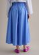 Long sky-blue skirt in pure cotton_2