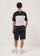Black boys' shorts with elasticated waistband, comfort fit_1