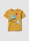 Yellow short-sleeved pure cotton T-shirt_0
