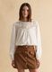 White pure cotton blouse regular fit with embroidery_0